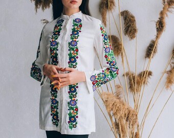 Camicia Tradizionale Ucraina Ricamata Donna – Vyshyvanka, Cotone, 3 Modelli