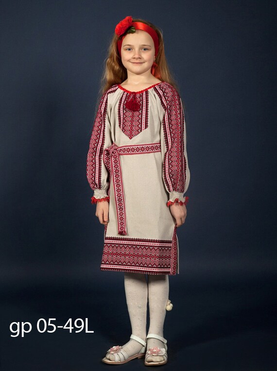 Oekraïne vyshyvanka Kleding Meisjeskleding Jurken Oekraïens geborduurd meisjeskostuum voor meisje van leeftijd 3-4 jaar 