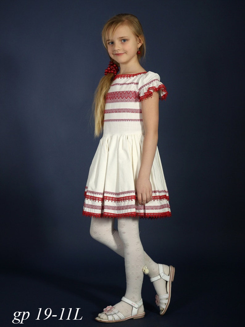 Ukrainian embroidery Dress for girls. Vyshyvanka dress Linen | Etsy