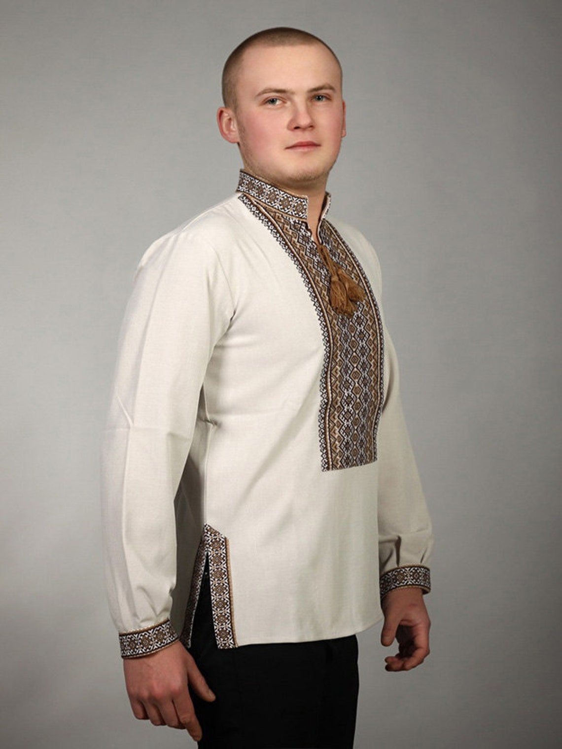 Ukrainian vyshyvanka ukraine embroidered shirt cotton linen  etsy
