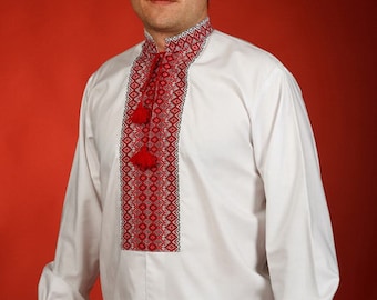 Camisa bordada ucraniana, Vyshyvanka, ropa masculina popular