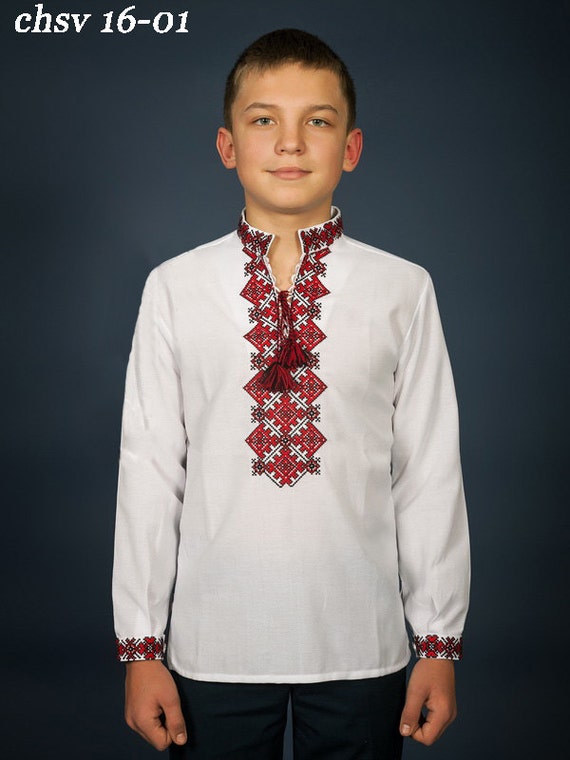 Ropa Ropa para niño Tops y camisetas Regalo para Navidad Camisa tradicional ucraniana para niño Vyshyvanka Camisa infantil bordada 