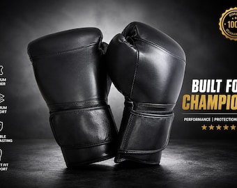 Custom muaythai Gloves | Premium Handmade Leather Boxing Gloves | Personalized Logo | Professional Training & Sparring Gloves | Made to Orde