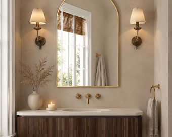Arched Wall Mirror Modern Decorative Home Mirror Large Entryway Mirror