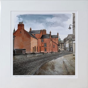 Abbot House, Dunfermline, Fife, Scotland art print. Scottish Signed Giclée Fine Art Print or canvas wall art (FREE UK p&p)