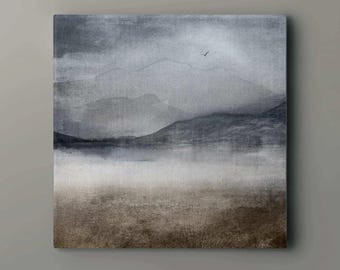 Impresión en lienzo de Loch Mist: arte otoñal de las Tierras Altas de Escocia