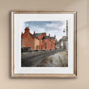 Abbot House, Dunfermline, Fife, Scotland art print. Scottish Signed Giclée Fine Art Print or canvas wall art