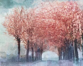 The Avenue, Glasgow, Escocia. Impresión artística Giclée firmada. Regalo escocés.