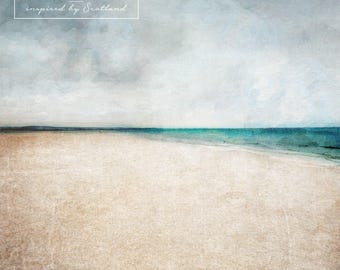 Impresión giclée de la playa de Kinshaldy: Bellas Artes Costeras Escocesas