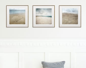 Conjunto de láminas de playa firmadas: arte giclée costero escocés