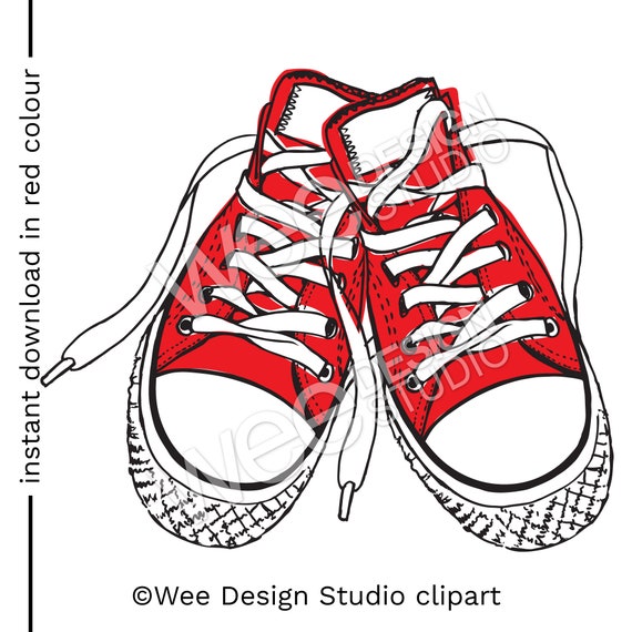 converse sneakers clipart