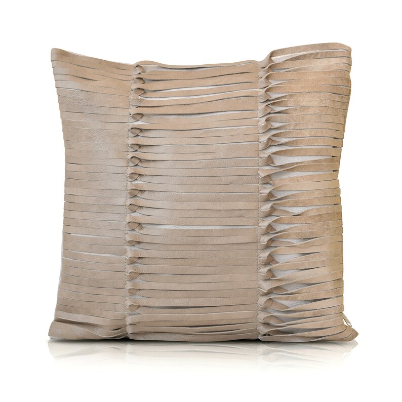 Handmade Leather Throw Pillow,leather Pillow Case,zippered Pillow Case