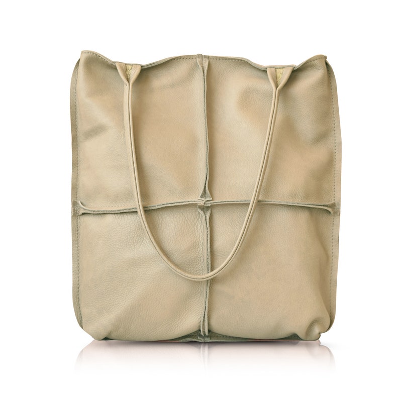 Leather Tote Handbag, Leather Shoulder Bag, Leather Work Bag, Soft Leather Tote, Ladies Shoulder Bag, Work Bag For Women, Shoulder Tote image 2