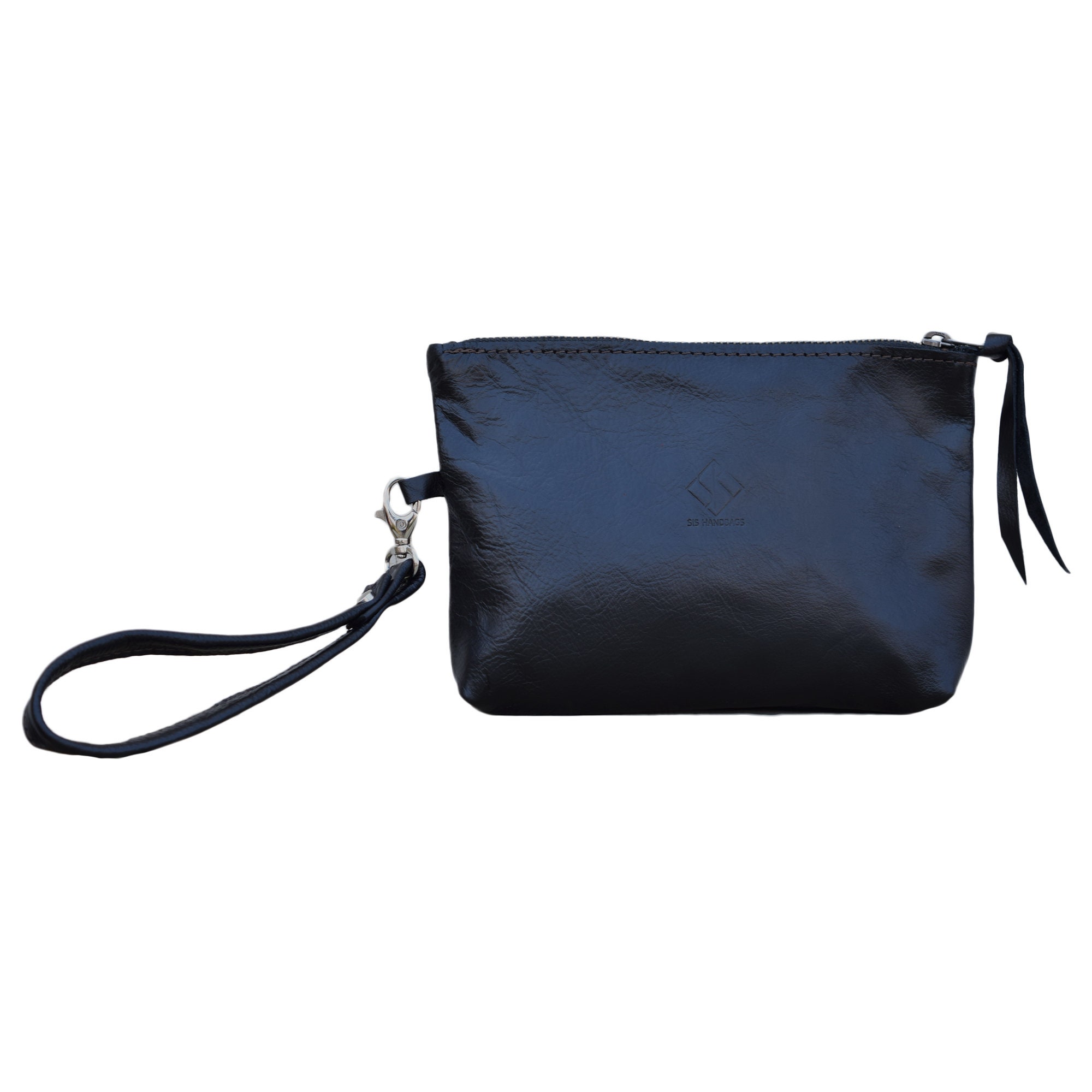 Small Black Wristlet Bag - Black Formal Clutch Bag - Small Evening