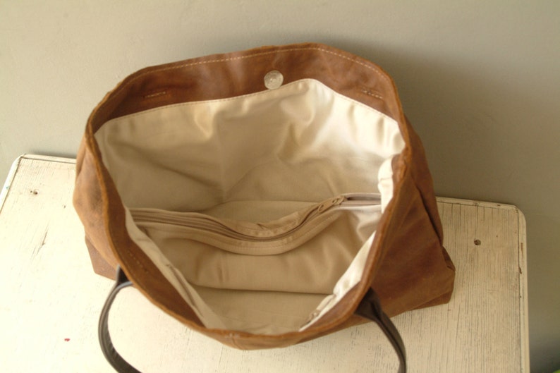 Italian Leather Tote, Simple Leather Tote, Ladies Work Bag, Leather Work Bag, Tote Shoulder Bag, Travel Shoulder Bag, Everyday Handbag image 5
