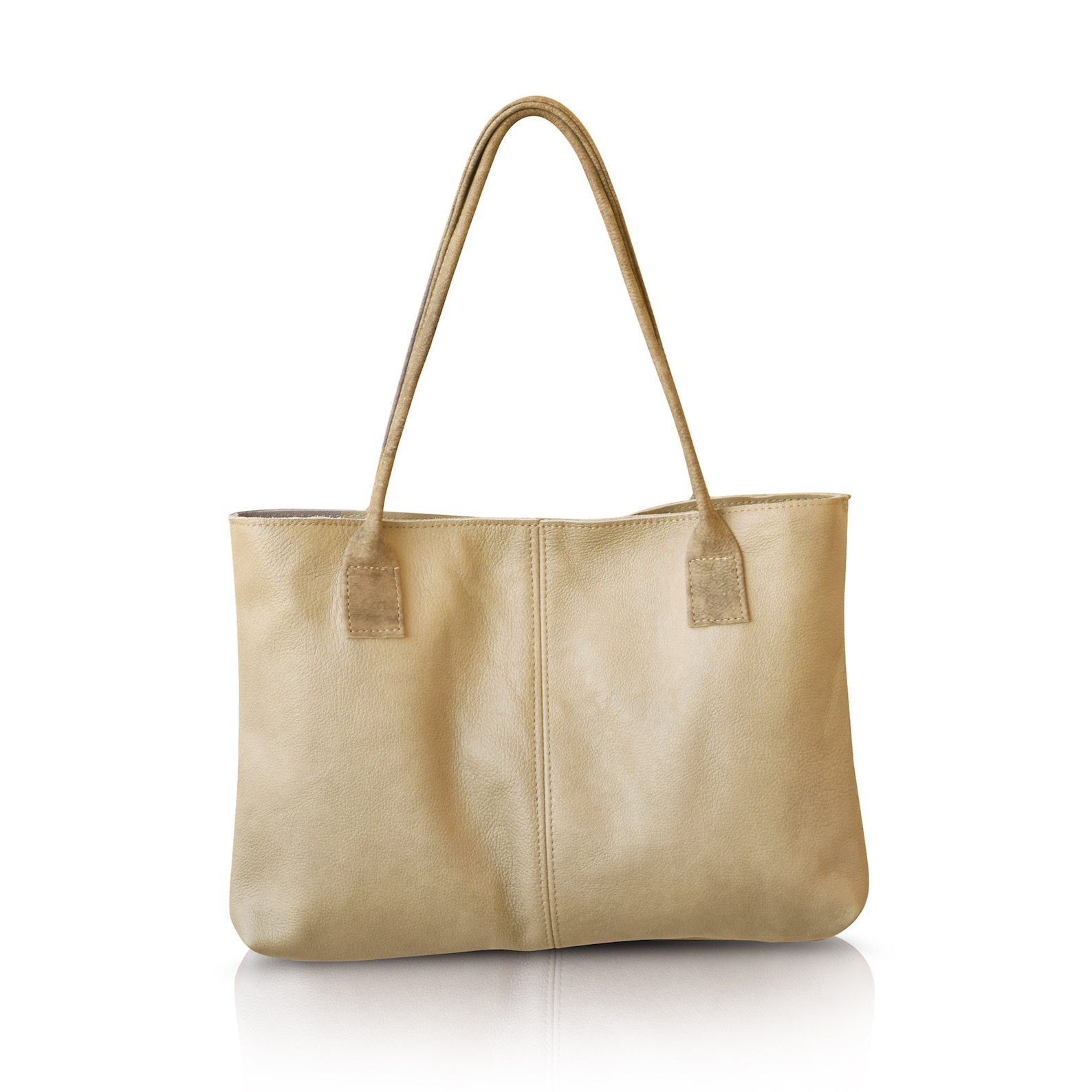 Italian Leather Tote, Simple Leather Tote, Ladies Work Bag, Leather