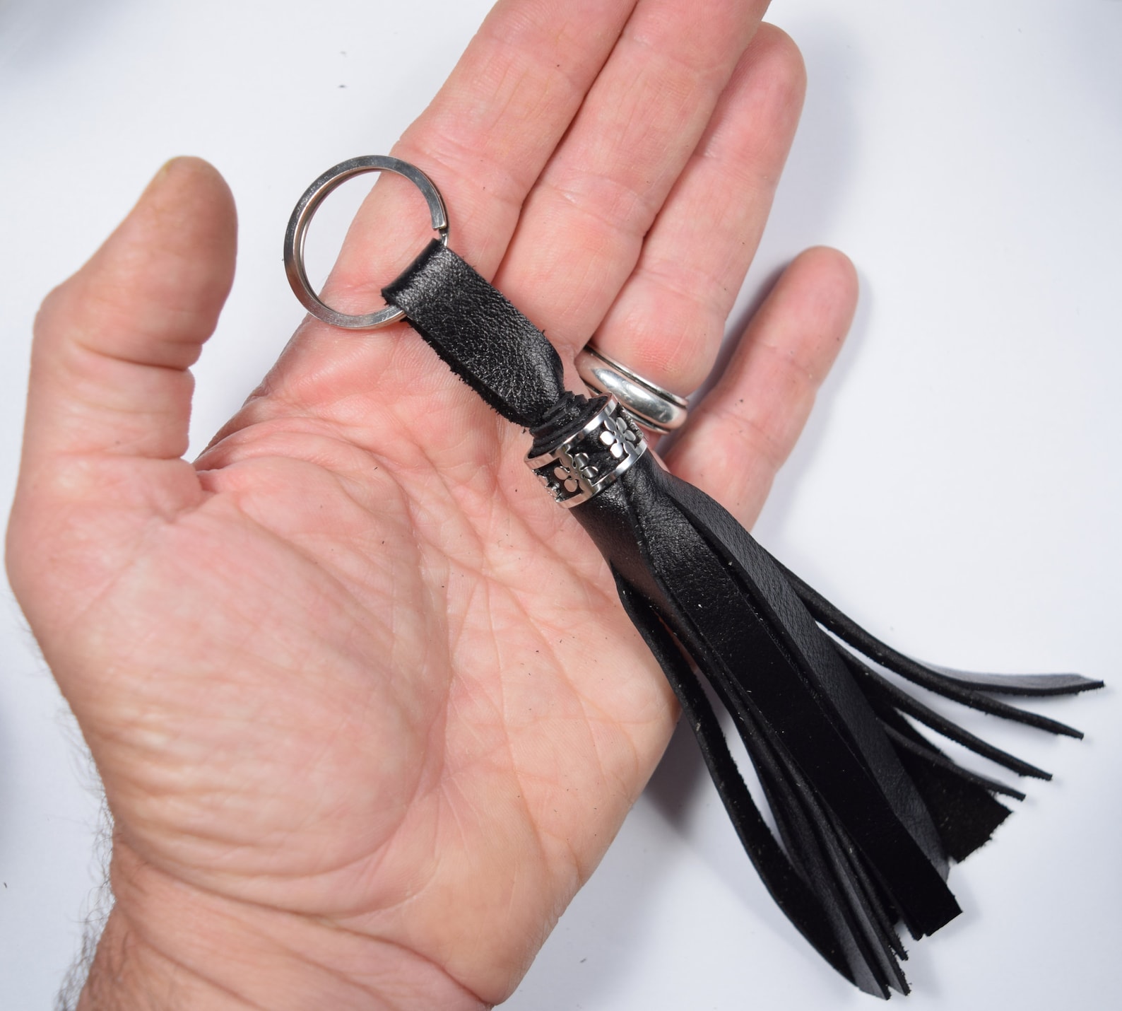 Leather Tassel Keychain Leather Tassel Key Ring Leather Etsy