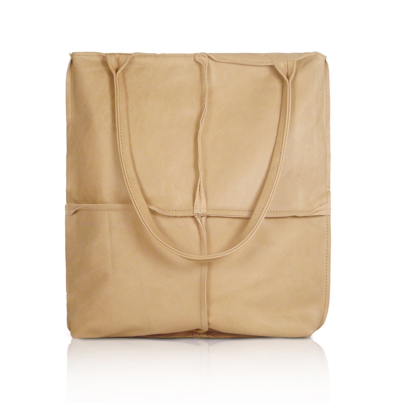 Large Leather Tote, Women's Shoulder Bag, Everyday Handbag, Tote Bag