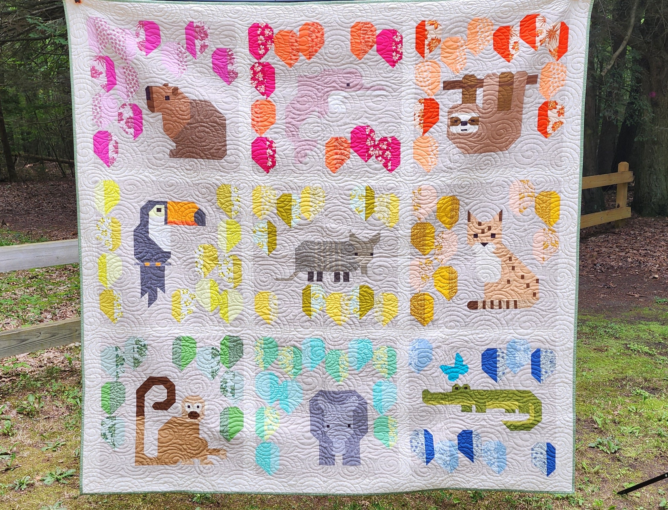 Quilt: "Rainbow Rainforest"