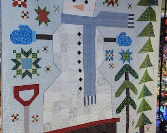 Quilt: "The Quilted Snowman"