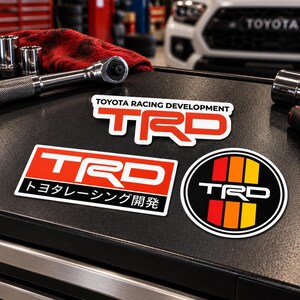 Adesivi TRD Toyota Racing, decalcomanie per auto JDM – Set o singoli