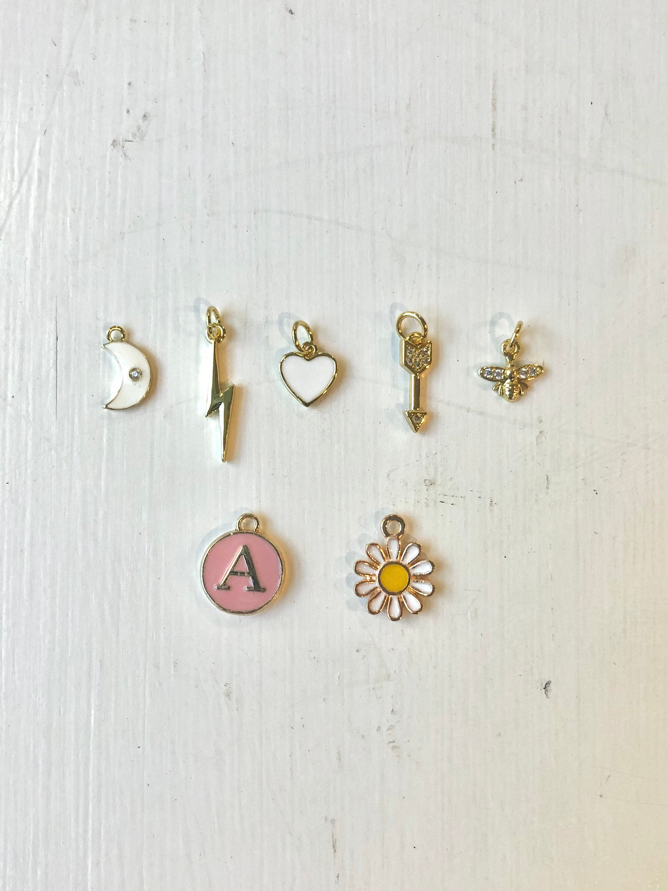 Mini Charms enamel and gold addon charms Etsy
