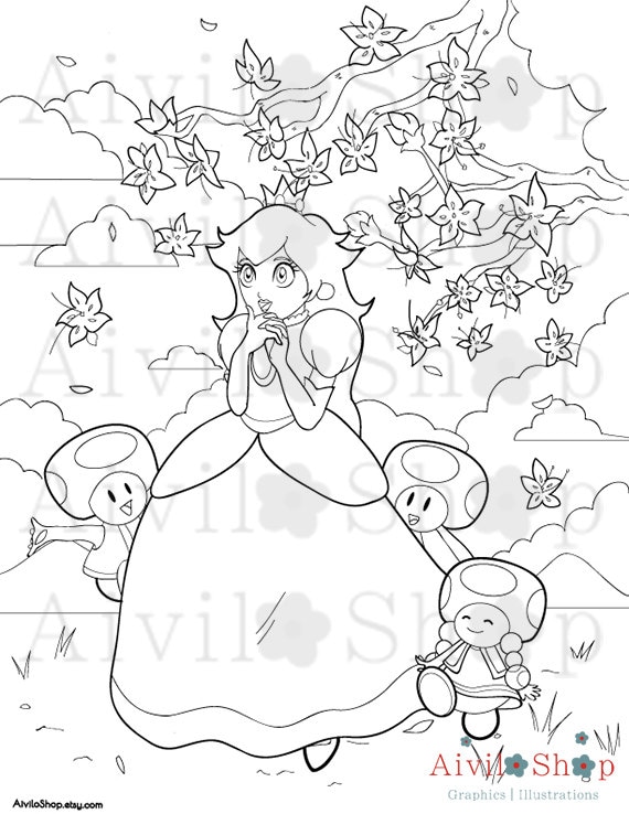 78 Colouring Pages Princess Peach  Free