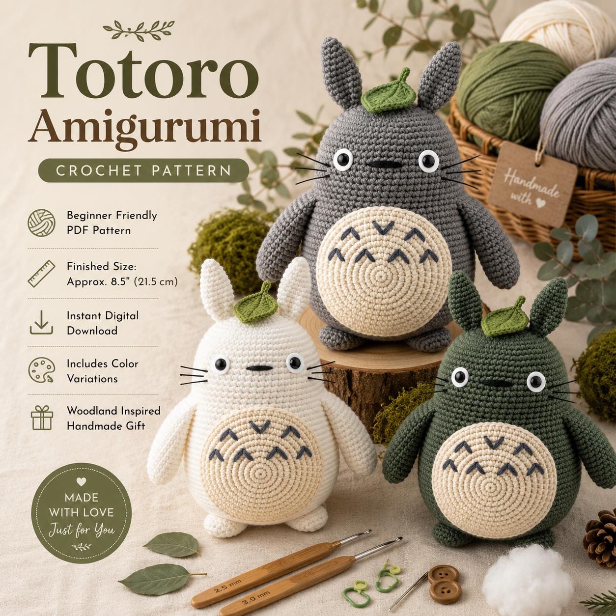 Totoro amigurumi - Etsy 日本
