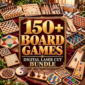 150+ Juegos de Mesa para Corte Láser – Estrategia, Rompecabezas y Accesorios de Madera