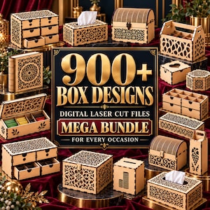900+ Laserdateien für Holzboxen – Aufbewahrungs-, Geschenk-, Schmuck- & Erinnerungsboxen