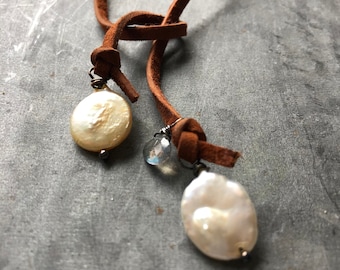 fresh water pearl lariet necklace