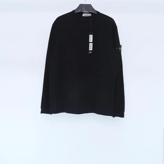 Stone Island, Black Stone Island Sweatshirt – Vintage Designer Pullover – Early 2000s