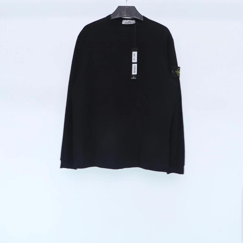 Stone Island, Black Stone Island Sweatshirt – Vintage Designer Pullover – Early 2000s