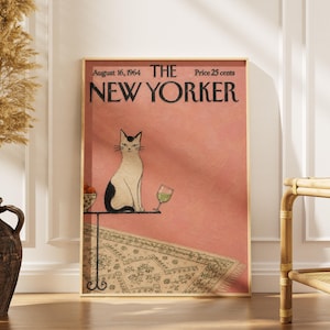 Vintage Cat Poster - Etsy