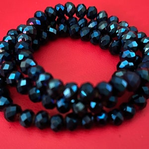 Ensemble de trois bracelets en cristal superposés image 1
