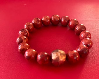 Sponge Coral and Copper Bracelet! Protection Stone!