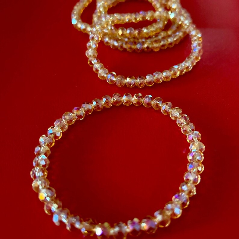 Ensemble de cinq bracelets en cristal citrine image 2