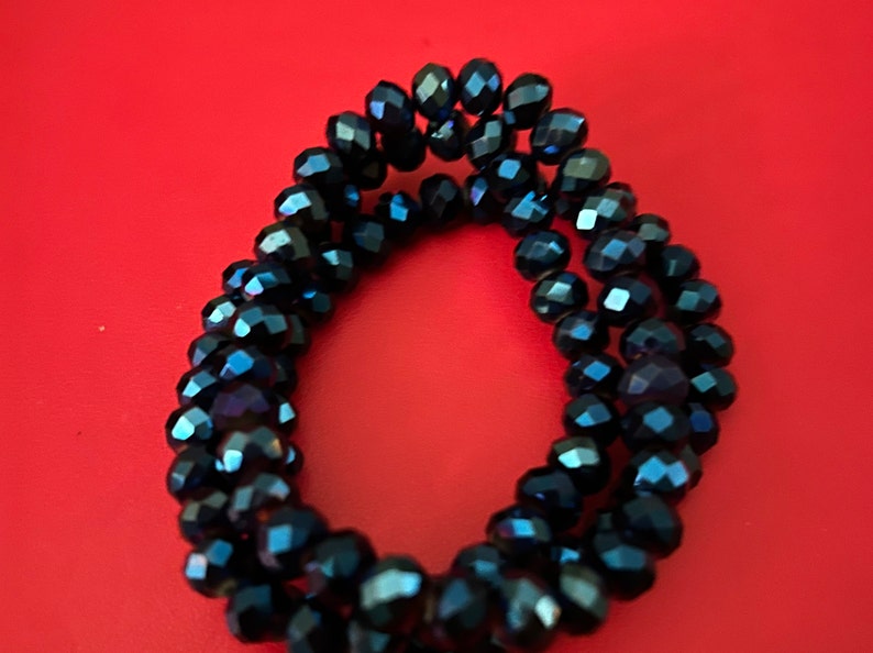 Ensemble de trois bracelets en cristal superposés image 3
