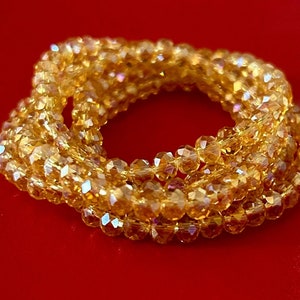Ensemble de cinq bracelets en cristal citrine image 1