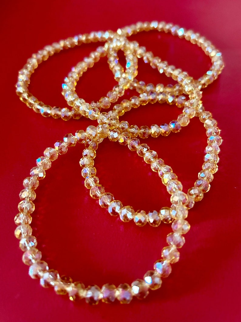 Citrine Five Stack Crystal Bracelet Set image 4