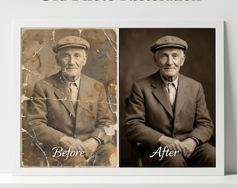 Photo Restoration Service: Restore Old Photos, Photo Colorization, Improve Quality, Fix and Repair All Types of Damage, 2 pics deal