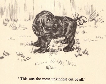 Vintage Cocker Spaniel Puppy Print Gallery Wall Art Decor 1930s Shakespeare Julius Caesar Quote Unkindest Cut Of All 12060h
