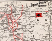 1921 Antique Lehigh Valley Railroad Map Vintage Lehigh Valley Railway Map Birthday Gift for Dad Anniversary 10693