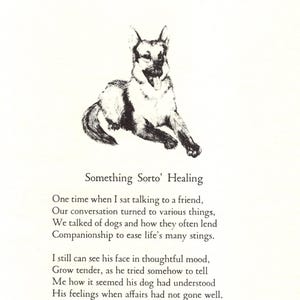 1940s German Shepherd Poem Poetry Print Margaret Bruner German Shepherd Mans Best Friend Dog Poetry Print Birthday Gift Idea 12683j