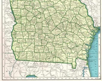 vintage Atlanta reprint 4 largeXL sizes up to 30x40 in 3 color choices comes unframed 1887 Atlanta map reprint