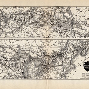 Carte ferroviaire ancienne du Canadien Pacifique de 1925 Carte ferroviaire ancienne de la Nouvelle-Écosse à la Colombie-Britannique Carte des Grands Lacs 2006
