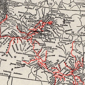 1928 Antique Union Pacific Railroad System Map Union Pacific - Etsy