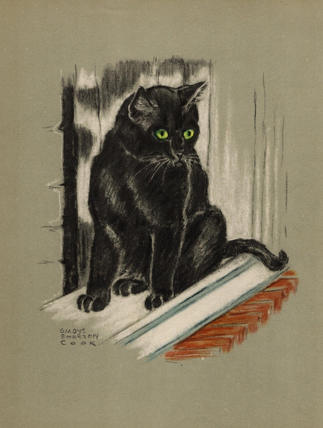 ビンテージ★子猫の絵50s60s70sbigeye ビンテージ☆子猫の絵50s60s70sbigeye