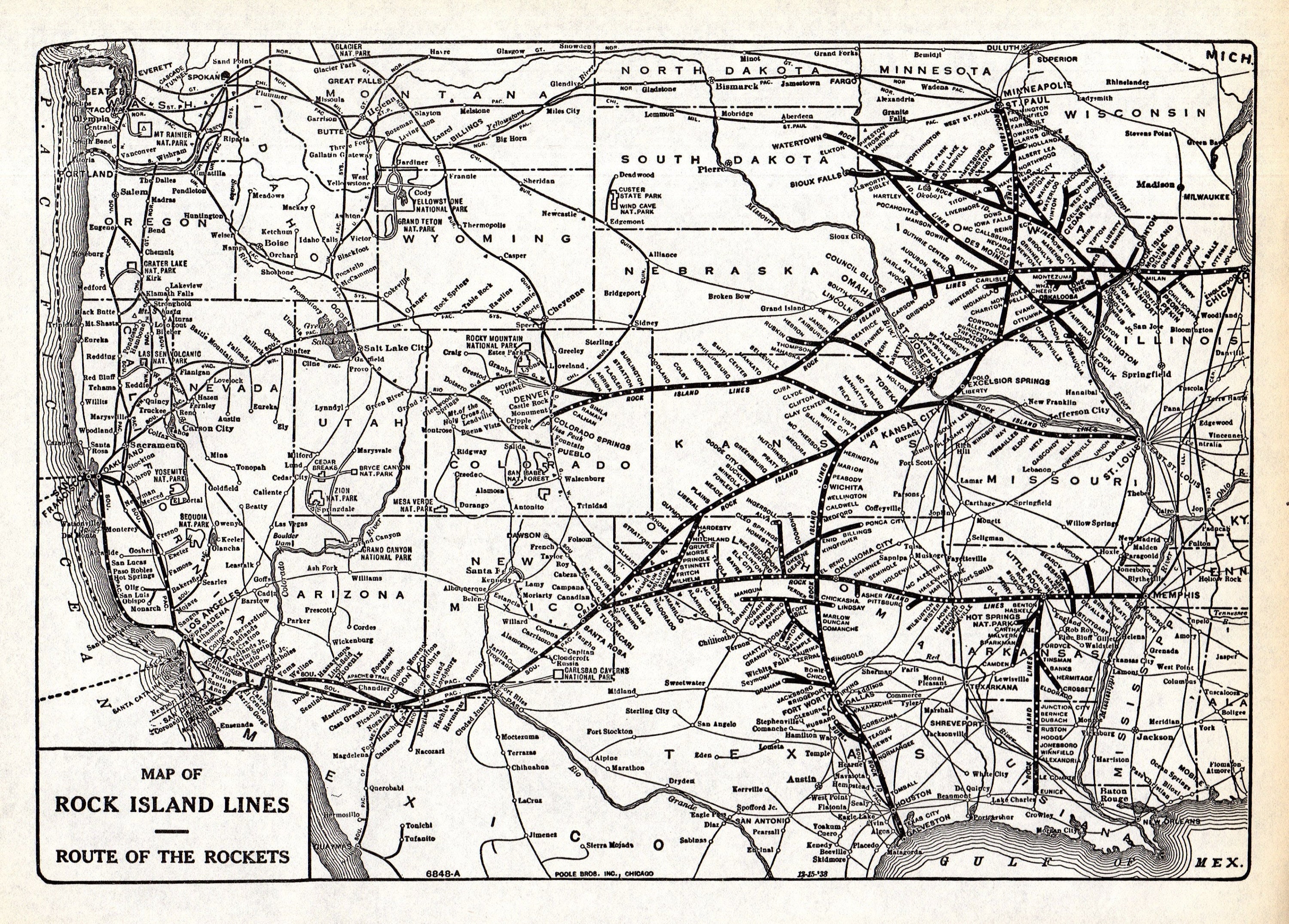 Rock Island Railroad Map 1940 Antique Rock Island Lines Railway System Map Rock Island | Etsy Ireland