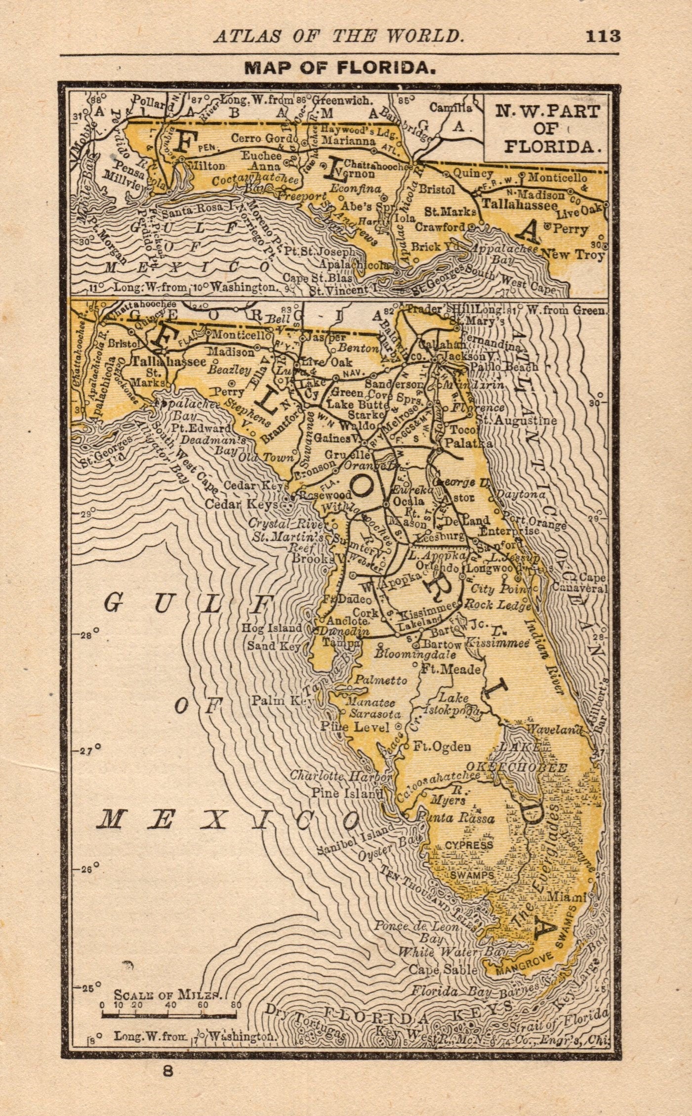 1888 Antique Florida State Map - Il Fullxfull.3123720880 Qm2g 